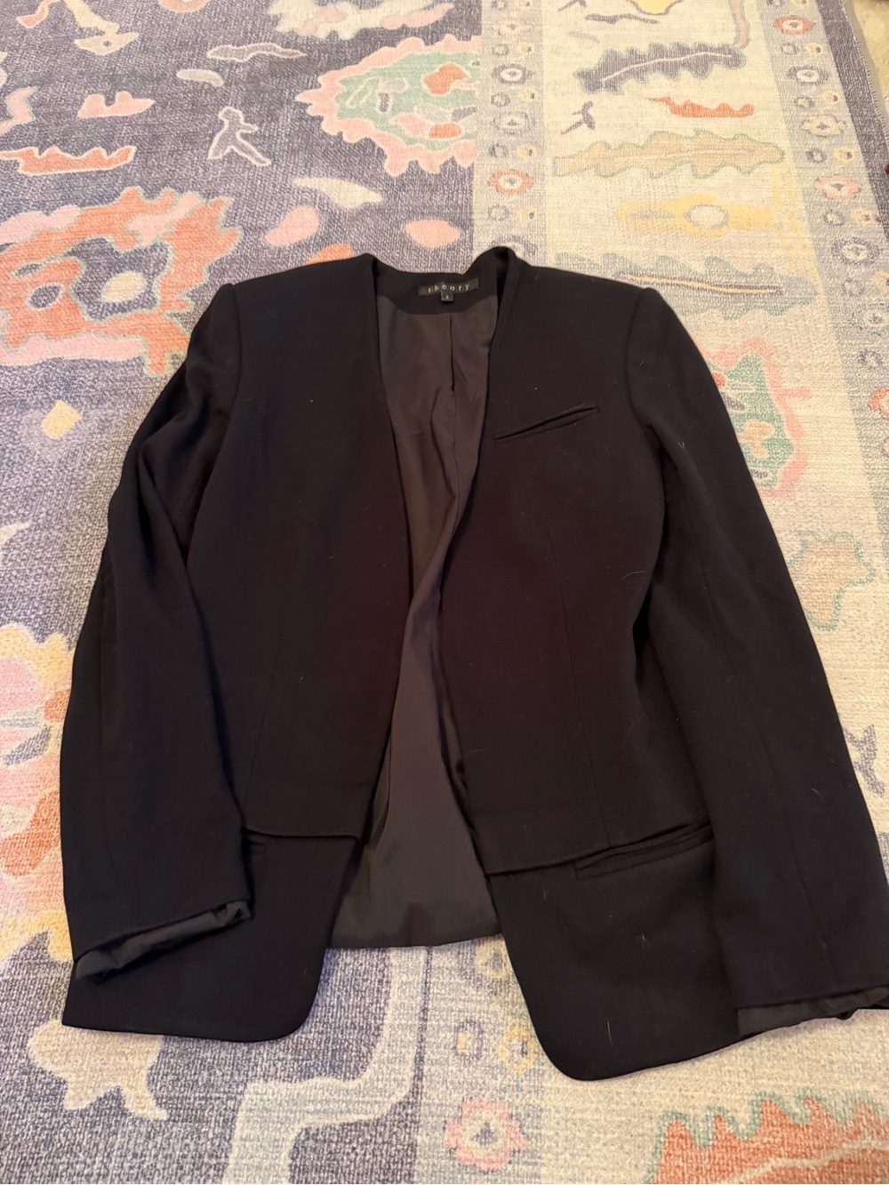 Theory Black Open-Front Women's Blazer